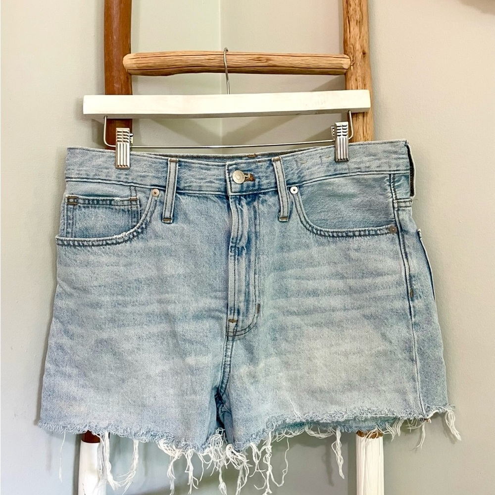 Madewell “the perfect vintage jean shorts” Light Blue Denim Women Shorts